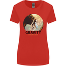 Rock Climbing Gravity Doesnt Exist Climber Womens Wider Cut T-Shirt Red