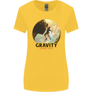 Rock Climbing Gravity Doesnt Exist Climber Womens Wider Cut T-Shirt Yellow