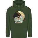 Rock Climbing Gravity Doesnt Exist Funny Climber Childrens Kids Hoodie Forest Green