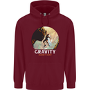Rock Climbing Gravity Doesnt Exist Funny Climber Childrens Kids Hoodie Maroon