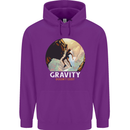 Rock Climbing Gravity Doesnt Exist Funny Climber Childrens Kids Hoodie Purple