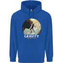 Rock Climbing Gravity Doesnt Exist Funny Climber Childrens Kids Hoodie Royal Blue