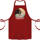 Rock Climbing Gravity Doesnt Exist Funny Climber Cotton Apron 100% Organic Maroon