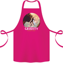 Rock Climbing Gravity Doesnt Exist Funny Climber Cotton Apron 100% Organic Pink