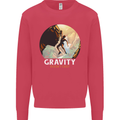 Rock Climbing Gravity Doesnt Exist Funny Climber Kids Sweatshirt Jumper Heliconia