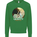 Rock Climbing Gravity Doesnt Exist Funny Climber Kids Sweatshirt Jumper Irish Green