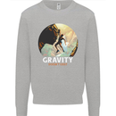Rock Climbing Gravity Doesnt Exist Funny Climber Kids Sweatshirt Jumper Sports Grey