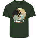 Rock Climbing Gravity Doesnt Exist Funny Climber Mens Cotton T-Shirt Tee Top Forest Green