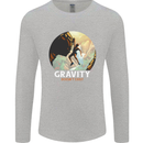 Rock Climbing Gravity Doesnt Exist Funny Climber Mens Long Sleeve T-Shirt Sports Grey