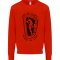Rock Climbing Live to Climb  Climber Kids Sweatshirt Jumper Bright Red