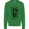 Rock Climbing Live to Climb  Climber Kids Sweatshirt Jumper Irish Green