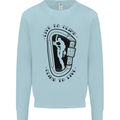 Rock Climbing Live to Climb  Climber Kids Sweatshirt Jumper Light Blue