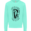 Rock Climbing Live to Climb  Climber Kids Sweatshirt Jumper Peppermint