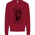 Rock Climbing Live to Climb  Climber Kids Sweatshirt Jumper Red