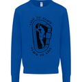Rock Climbing Live to Climb  Climber Kids Sweatshirt Jumper Royal Blue