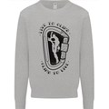 Rock Climbing Live to Climb  Climber Kids Sweatshirt Jumper Sports Grey