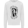 Rock Climbing Live to Climb  Climber Kids Sweatshirt Jumper White