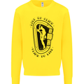 Rock Climbing Live to Climb  Climber Kids Sweatshirt Jumper Yellow