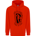 Rock Climbing Live to Climb  Climber Mens 80% Cotton Hoodie Bright Red