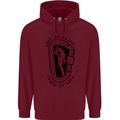 Rock Climbing Live to Climb  Climber Mens 80% Cotton Hoodie Maroon
