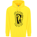 Rock Climbing Live to Climb  Climber Mens 80% Cotton Hoodie Yellow