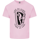 Rock Climbing Live to Climb  Climber Mens Cotton T-Shirt Tee Top Light Pink