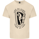 Rock Climbing Live to Climb  Climber Mens Cotton T-Shirt Tee Top Natural