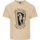 Rock Climbing Live to Climb  Climber Mens Cotton T-Shirt Tee Top Sand