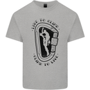 Rock Climbing Live to Climb  Climber Mens Cotton T-Shirt Tee Top Sports Grey