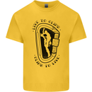 Rock Climbing Live to Climb  Climber Mens Cotton T-Shirt Tee Top Yellow