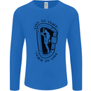 Rock Climbing Live to Climb  Climber Mens Long Sleeve T-Shirt Royal Blue