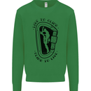 Rock Climbing Live to Climb  Climber Mens Sweatshirt Jumper Irish Green