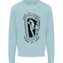 Rock Climbing Live to Climb  Climber Mens Sweatshirt Jumper Light Blue