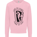 Rock Climbing Live to Climb  Climber Mens Sweatshirt Jumper Light Pink