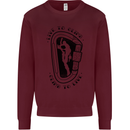 Rock Climbing Live to Climb  Climber Mens Sweatshirt Jumper Maroon