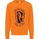 Rock Climbing Live to Climb  Climber Mens Sweatshirt Jumper Orange
