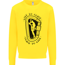 Rock Climbing Live to Climb  Climber Mens Sweatshirt Jumper Yellow