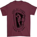 Rock Climbing Live to Climb  Climber Mens T-Shirt 100% Cotton Maroon