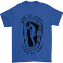 Rock Climbing Live to Climb  Climber Mens T-Shirt 100% Cotton Royal Blue
