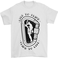 Rock Climbing Live to Climb  Climber Mens T-Shirt 100% Cotton White