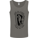 Rock Climbing Live to Climb  Climber Mens Vest Tank Top Charcoal