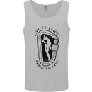 Rock Climbing Live to Climb  Climber Mens Vest Tank Top Sports Grey