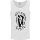 Rock Climbing Live to Climb  Climber Mens Vest Tank Top White