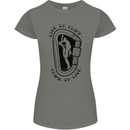 Rock Climbing Live to Climb  Climber Womens Petite Cut T-Shirt Charcoal