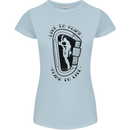 Rock Climbing Live to Climb  Climber Womens Petite Cut T-Shirt Light Blue