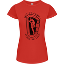 Rock Climbing Live to Climb  Climber Womens Petite Cut T-Shirt Red