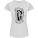 Rock Climbing Live to Climb  Climber Womens Petite Cut T-Shirt White