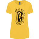 Rock Climbing Live to Climb  Climber Womens Wider Cut T-Shirt Yellow