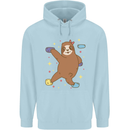 Rock Climbing Sloth Climber Childrens Kids Hoodie Light Blue