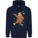Rock Climbing Sloth Climber Childrens Kids Hoodie Navy Blue